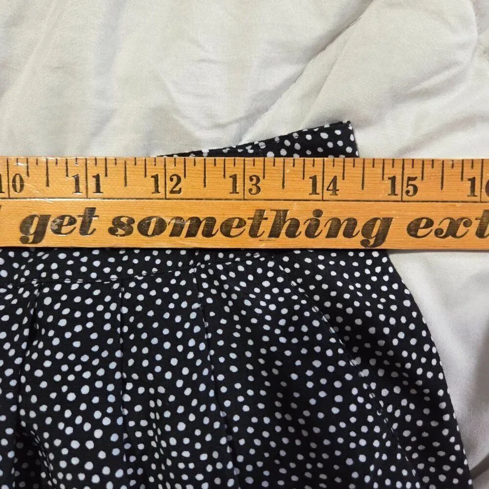 EUC CHAUS PETITES WIDE LEG DOTTED PLEATED SOFT PANTS SIZE 14 - Picture 14 of 16